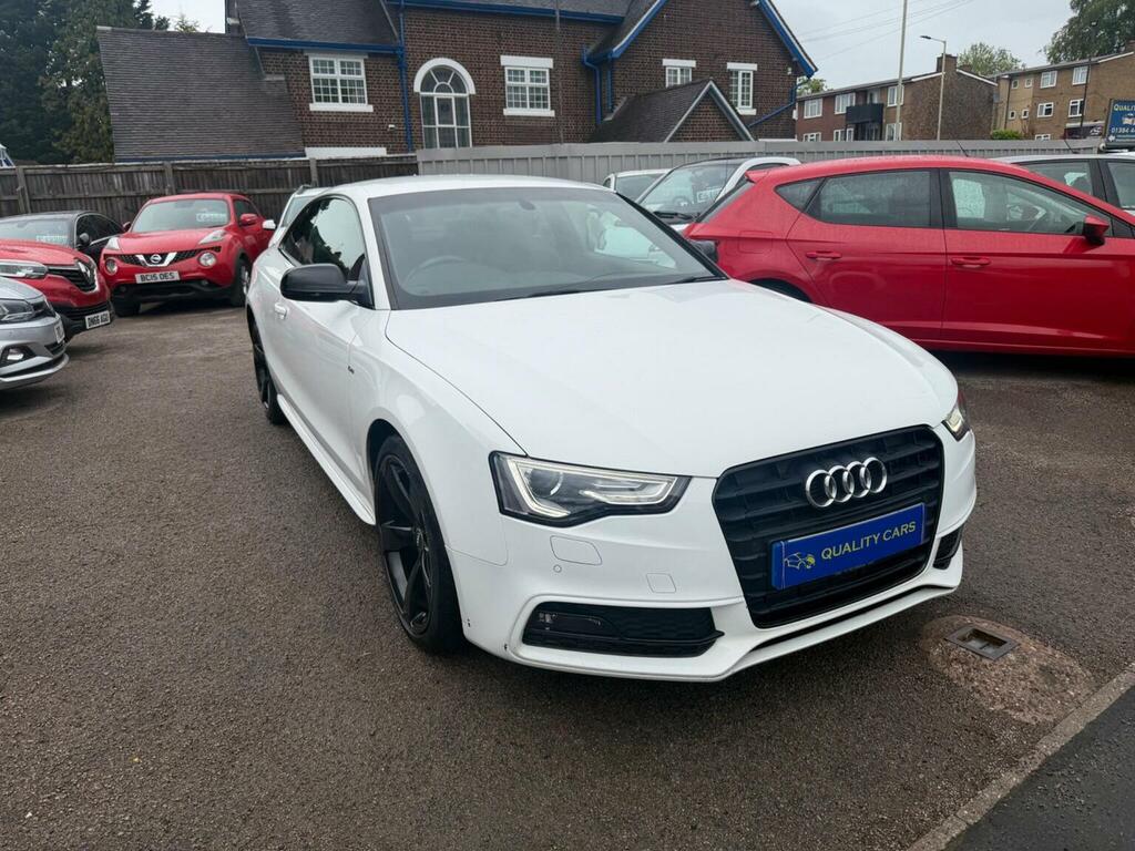 Audi A5 Coupe 2.0 Tdi Black Edition Euro 5 Ss 2014 White #2
