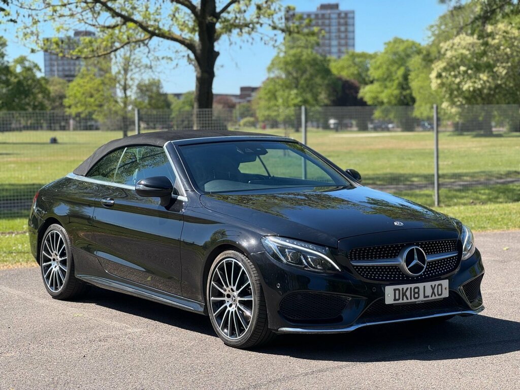 Mercedes-Benz C Class 2.0 C200 Amg Line Cabriolet G-tronic Euro 6 Ss DK18LXO Black #5