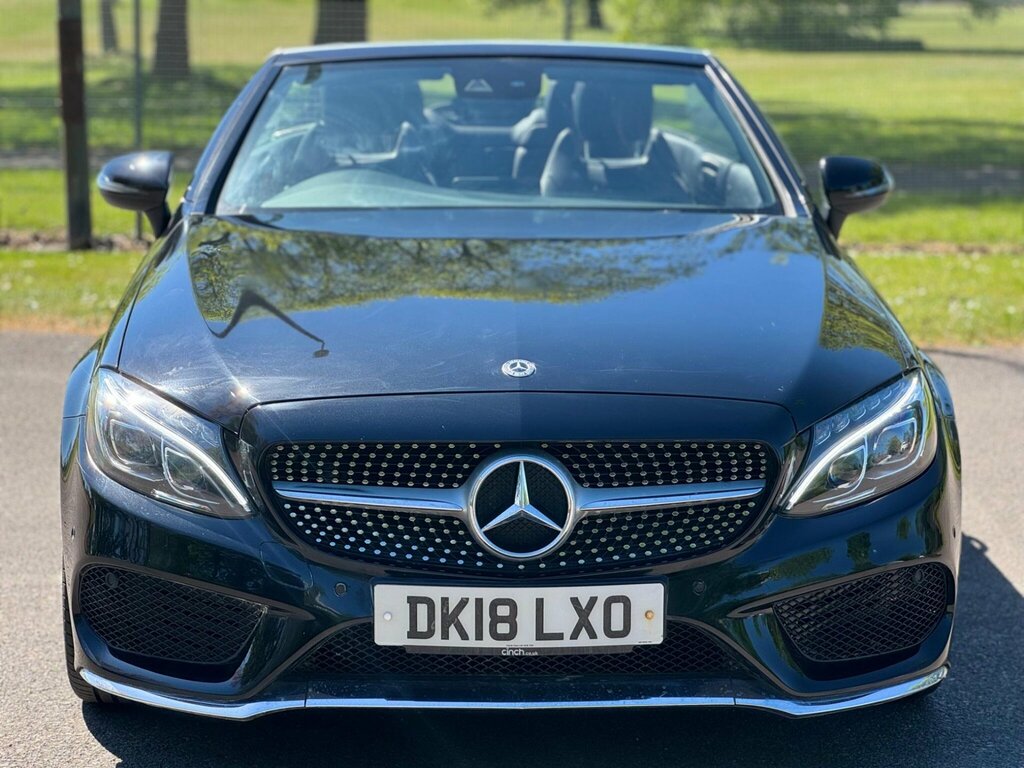 Mercedes-Benz C Class 2.0 C200 Amg Line Cabriolet G-tronic Euro 6 Ss DK18LXO Black #2