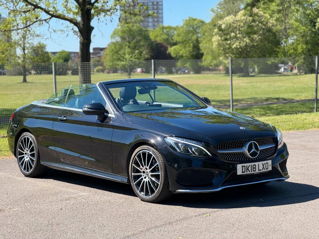 Mercedes-Benz C Class 2.0 C200 Amg Line Cabriolet G-tronic Euro 6 Ss DK18LXO Black #6