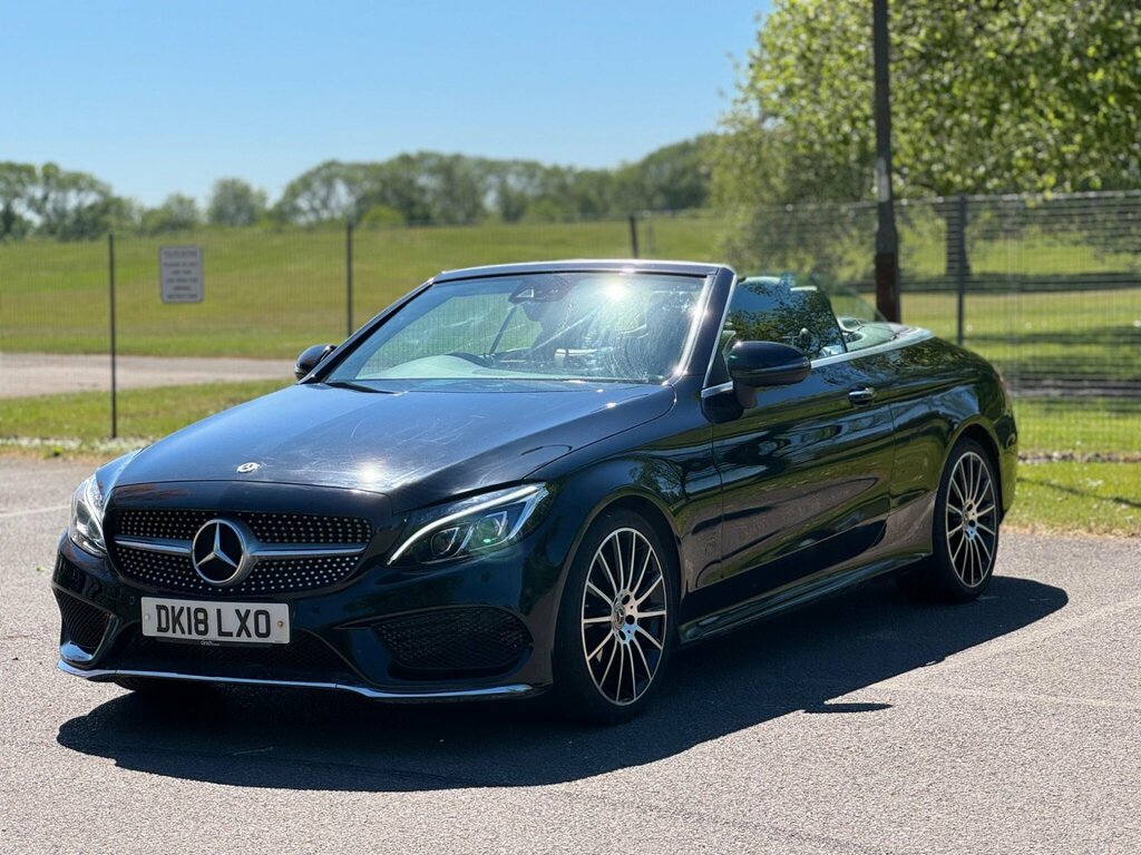 Mercedes-Benz C Class 2.0 C200 Amg Line Cabriolet G-tronic Euro 6 Ss DK18LXO Black #3