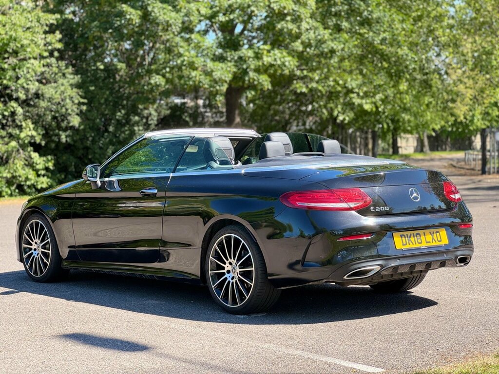 Mercedes-Benz C Class 2.0 C200 Amg Line Cabriolet G-tronic Euro 6 Ss DK18LXO Black #4