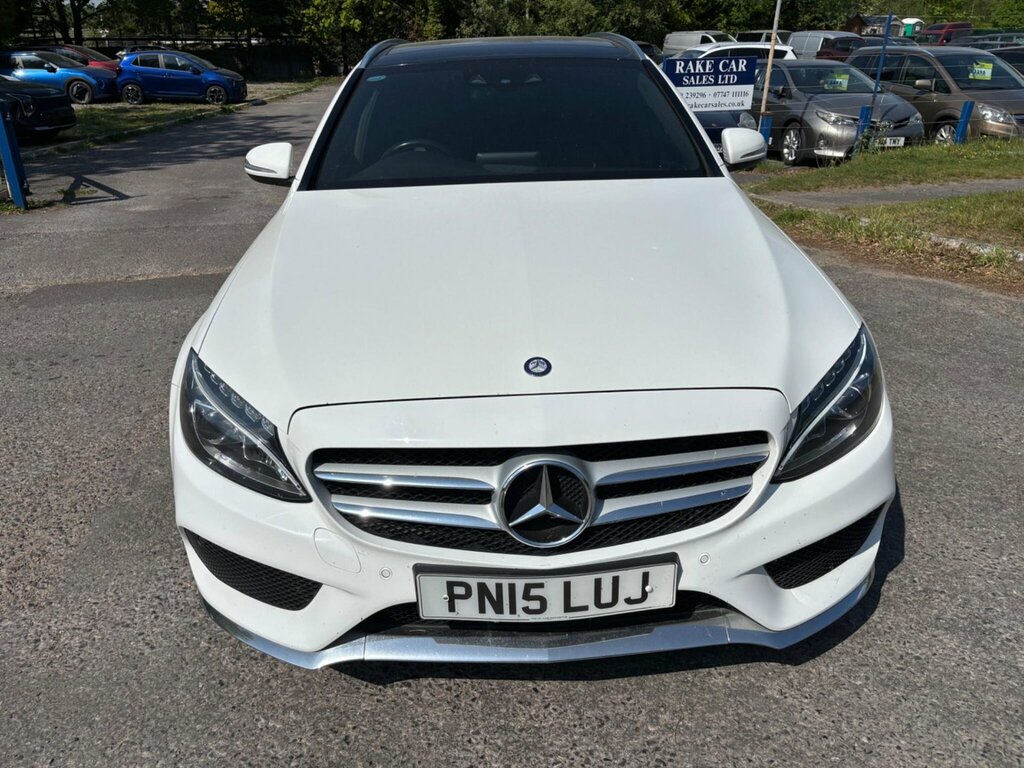 Mercedes-Benz C Class 2.1 C220d Amg Line Premium Plus Estate Diese PN15LUJ White #2