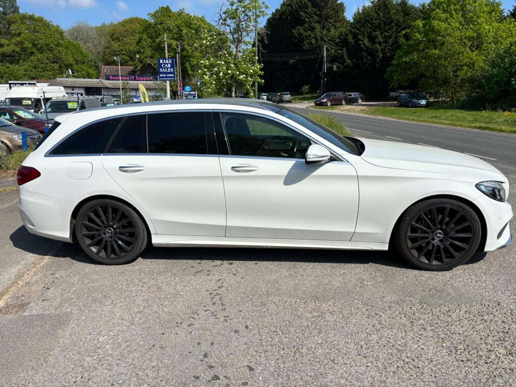 Mercedes-Benz C Class 2.1 C220d Amg Line Premium Plus Estate Diese PN15LUJ White #4