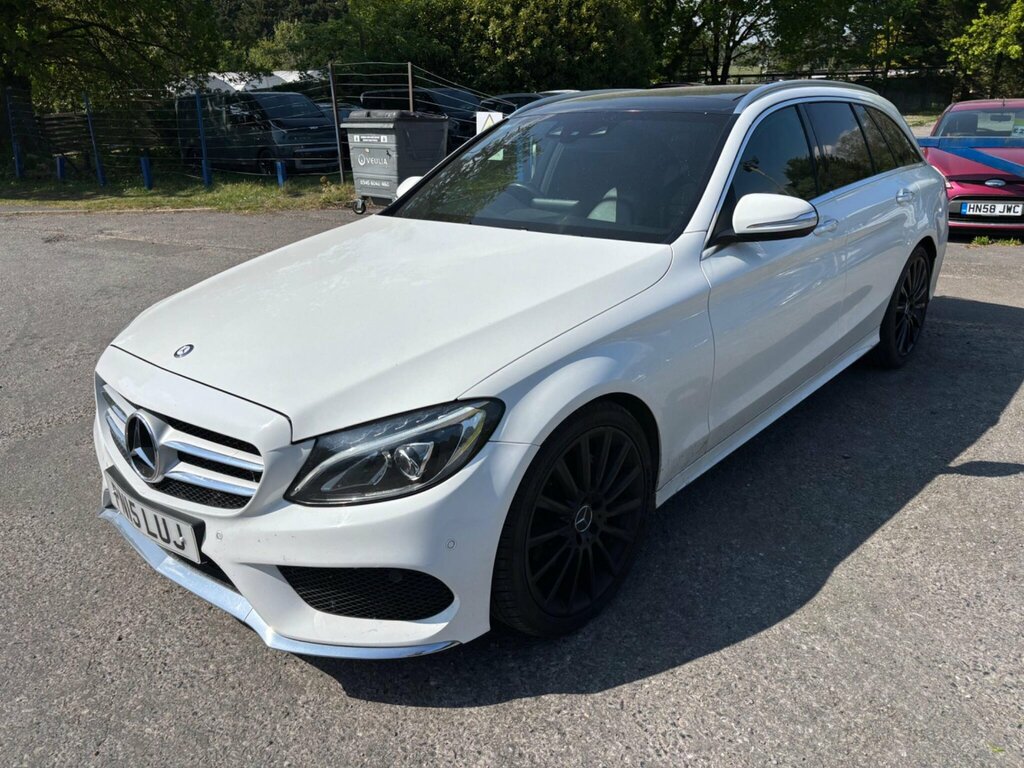 Mercedes-Benz C Class 2.1 C220d Amg Line Premium Plus Estate Diese PN15LUJ White #3
