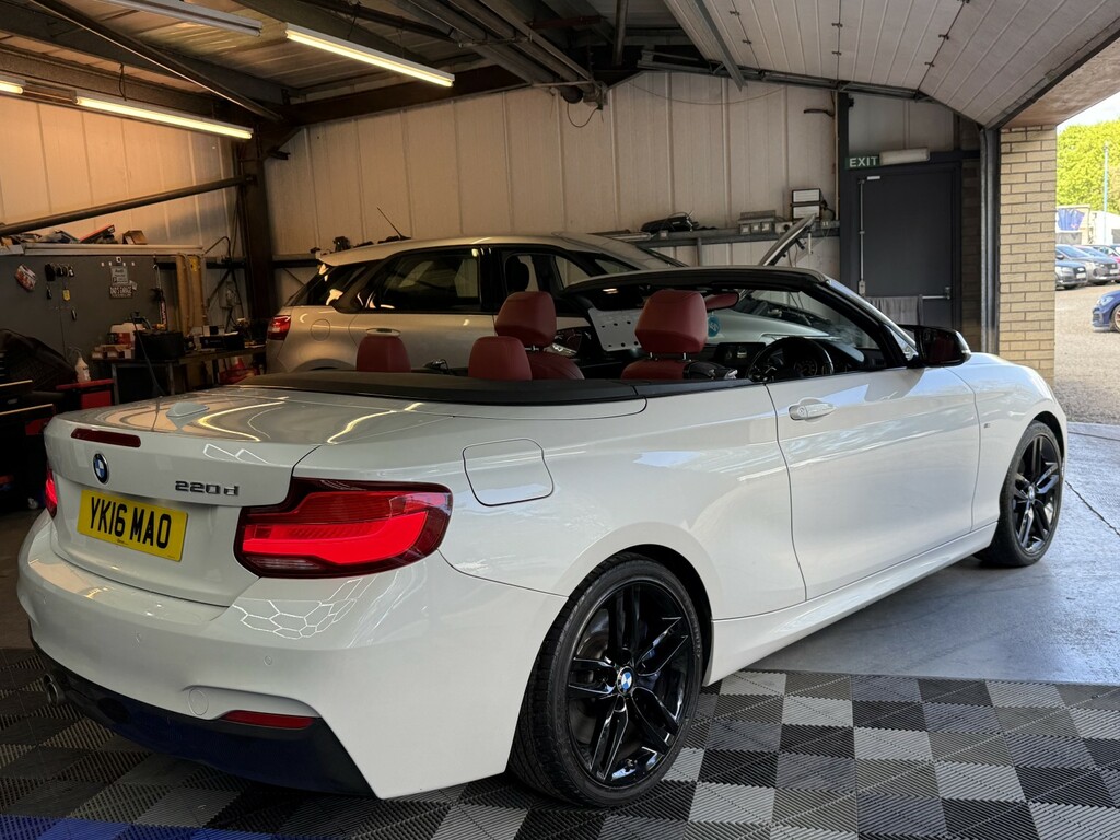 BMW 2 Series 2.0 220D M Sport Convertible 2016 YK16MAO White #5