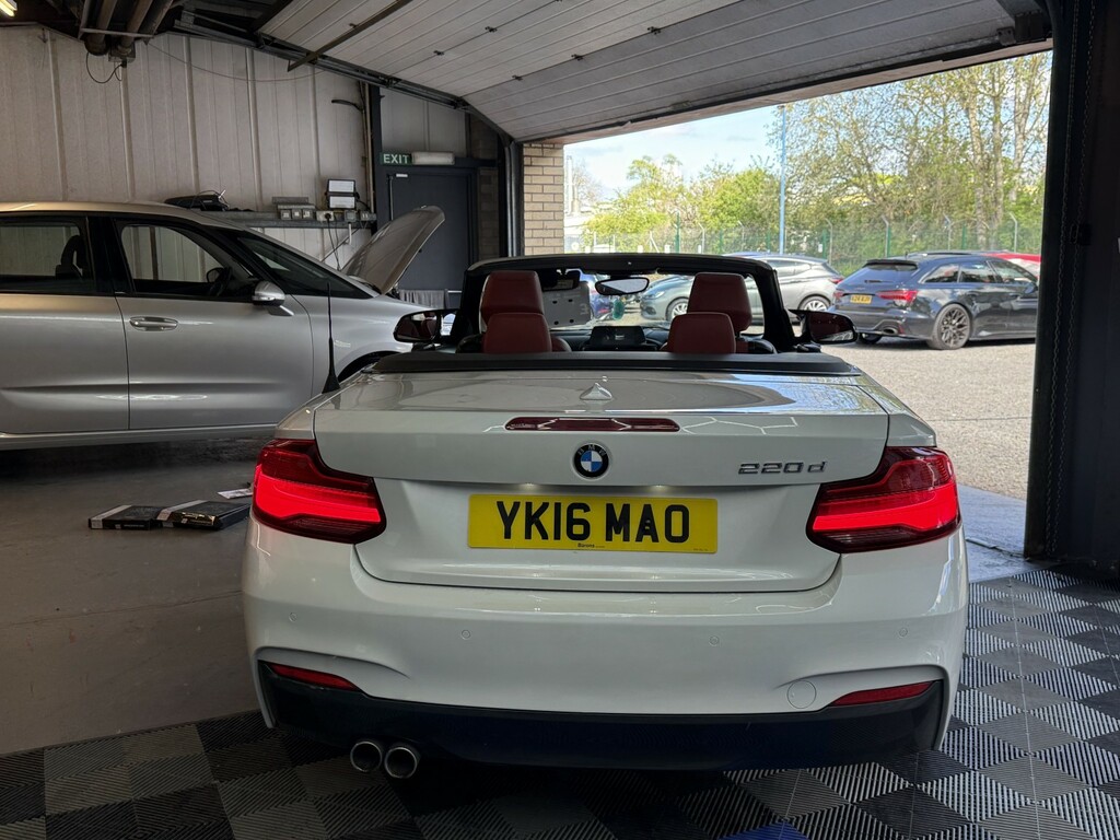 BMW 2 Series 2.0 220D M Sport Convertible 2016 YK16MAO White #6