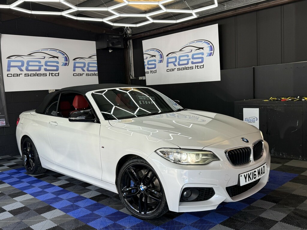 BMW 2 Series 2.0 220D M Sport Convertible 2016 YK16MAO White #2