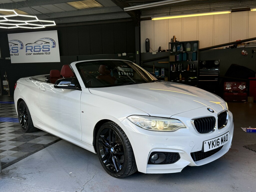 BMW 2 Series 2.0 220D M Sport Convertible 2016 YK16MAO White #4