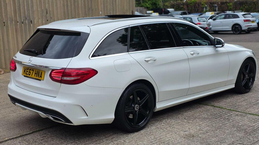 Mercedes-Benz C Class Estate 2.1 C250d Amg Line Premium Plus G-tronic KE67HNA White #6