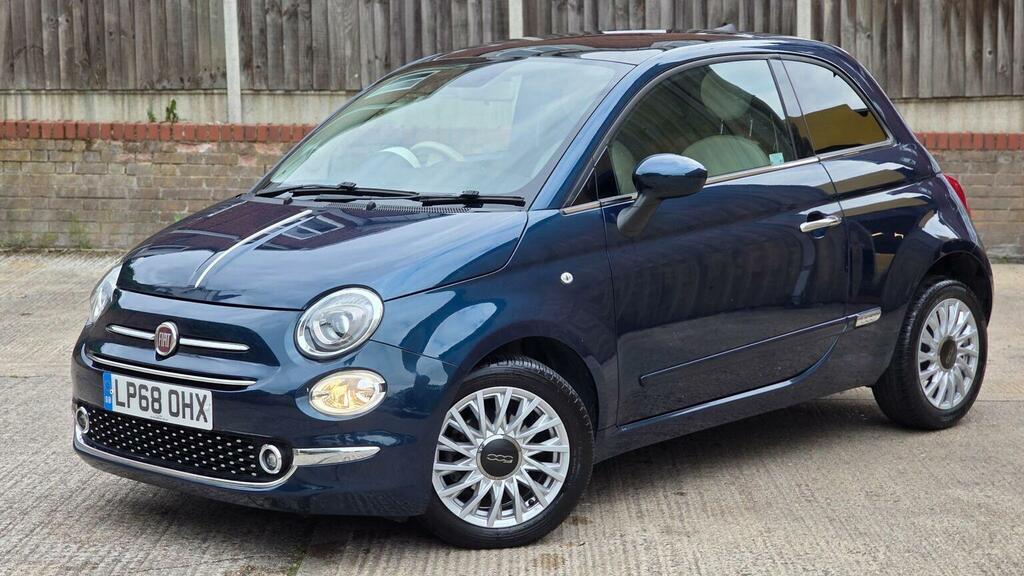 Fiat 500 Hatchback 1.2 Lounge Dualogic Euro 6 Ss 20 LP68OHX Blue #2