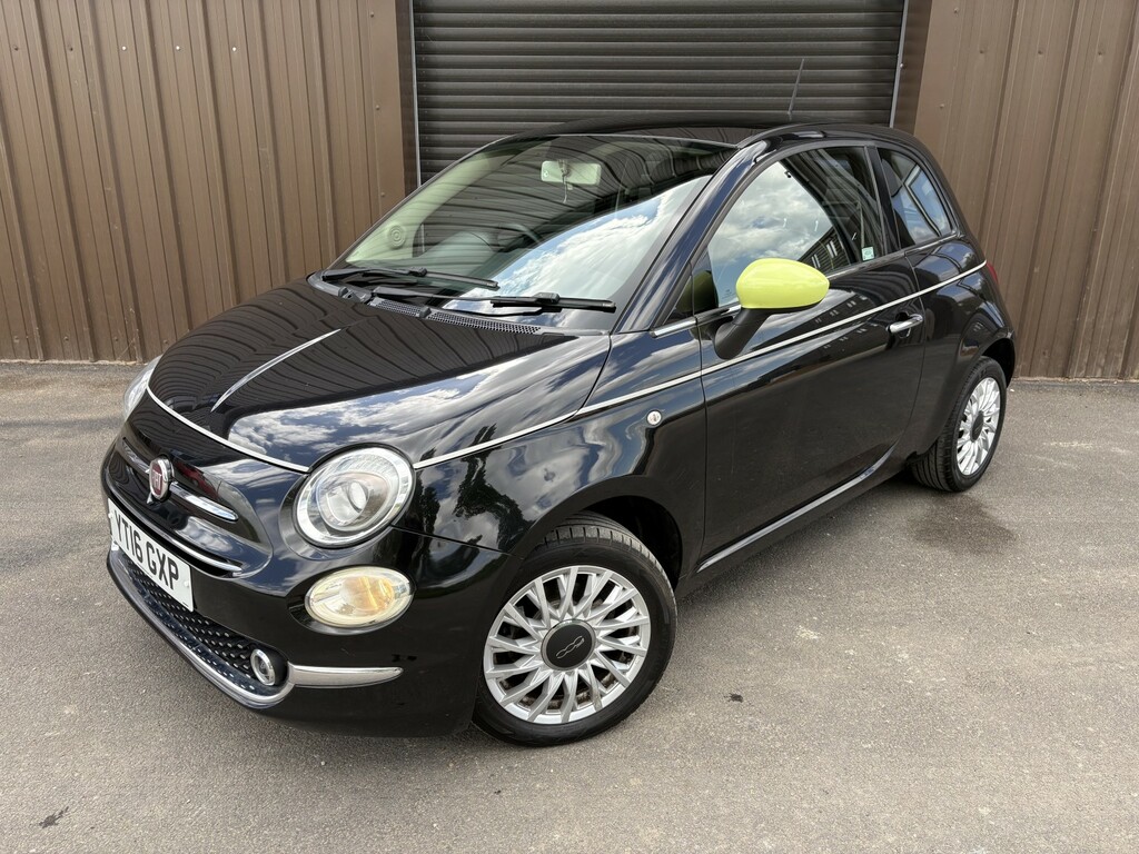 Fiat 500 Hatchback 1.2 500 My17 1.2 69Hp Lounge 201616 YT16GXP Black #2