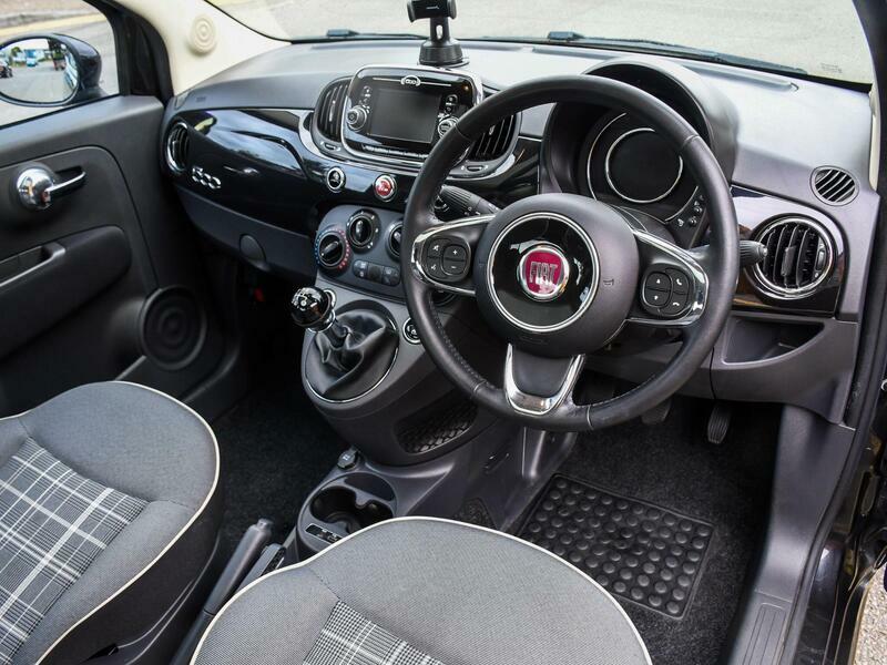 Fiat 500 1.2 Lounge Hatchback Euro 6 Ss FP66FMU Black #3
