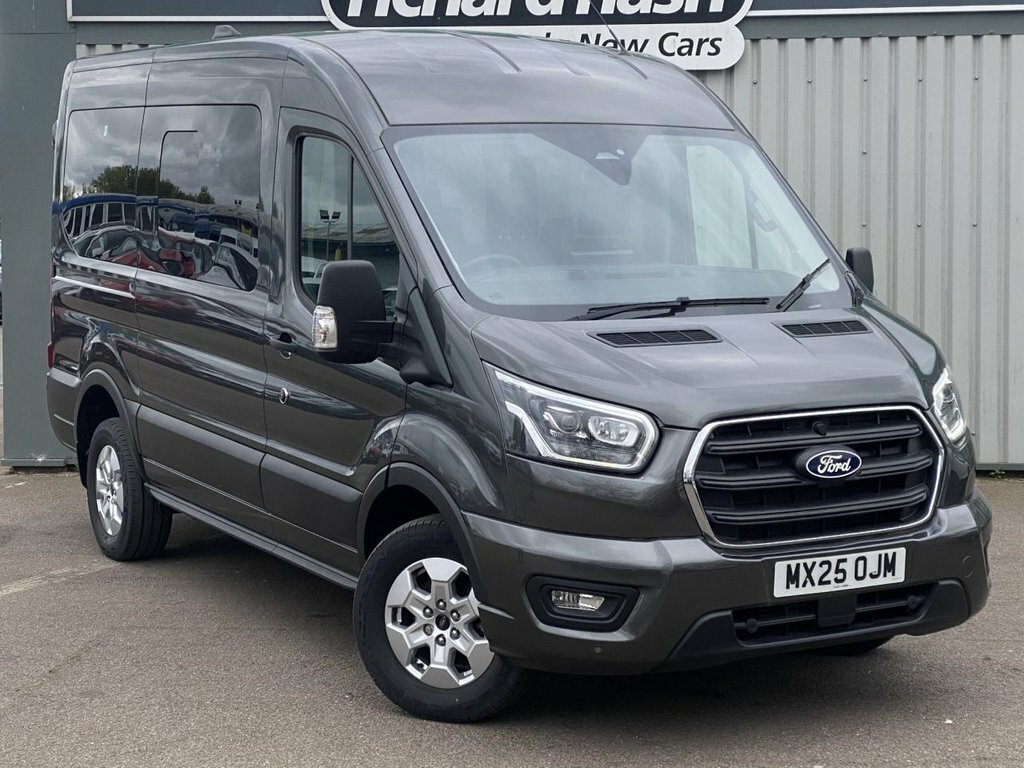 Ford Transit Custom 2025 2.0 350 Ecoblue Limited Minibus Double Cab Grey