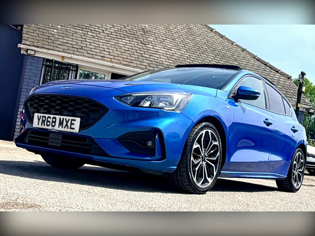 Ford Focus 1.0T Ecoboost St-line X Euro 6 Ss YR68MXE Blue #2