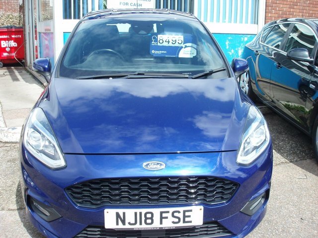 Ford Fiesta 1.0T Ecoboost St-line Hatchback NJ18FSE Blue #2