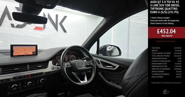 Audi Q7 3.0 Tdi V6 45 S Line Suv Tiptronic Quat SW69RZU Black #3