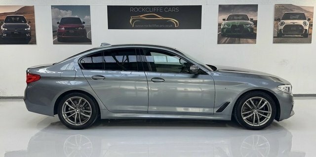 BMW 5 Series 520D M Sport Saloon YE18XUB Blue #2