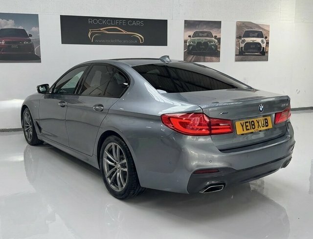 BMW 5 Series 520D M Sport Saloon YE18XUB Blue #4