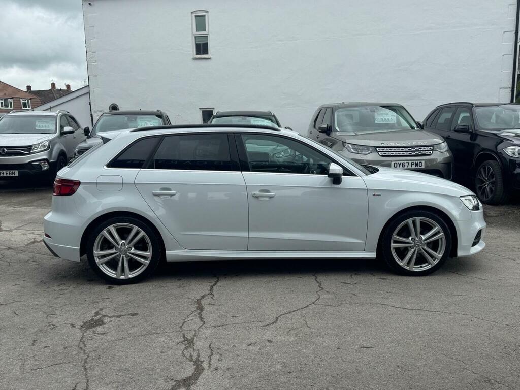 Audi A3 2.0 Tdi S Line Sportback Euro 6 Ss White #3