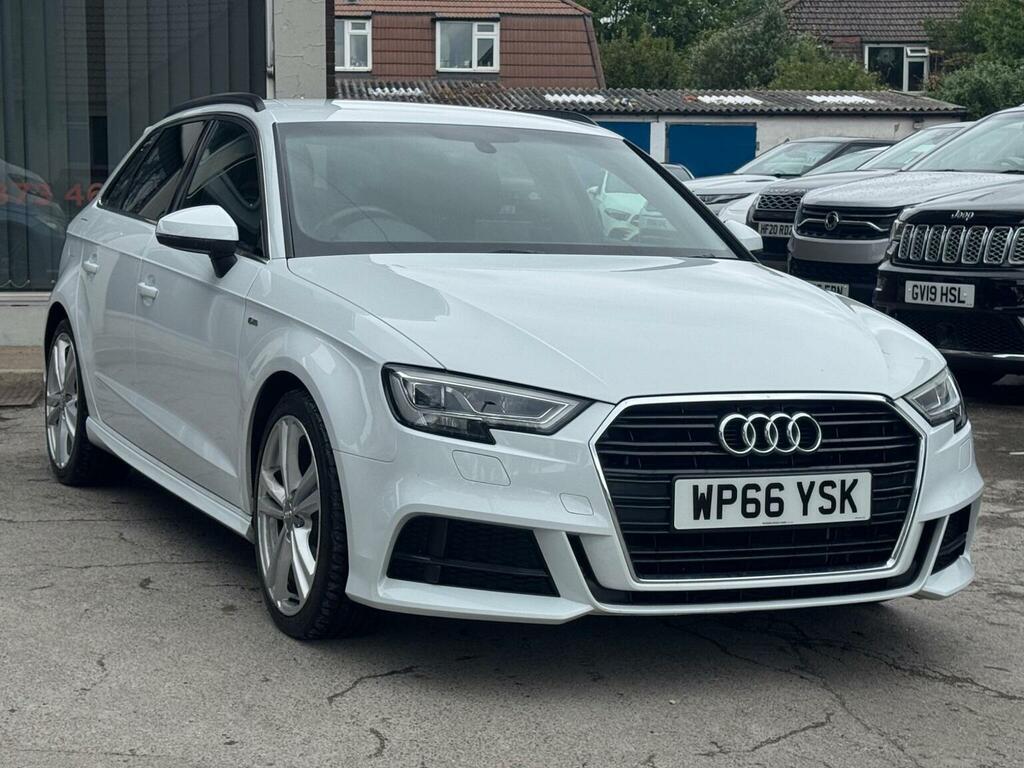 Audi A3 2.0 Tdi S Line Sportback Euro 6 Ss White #2
