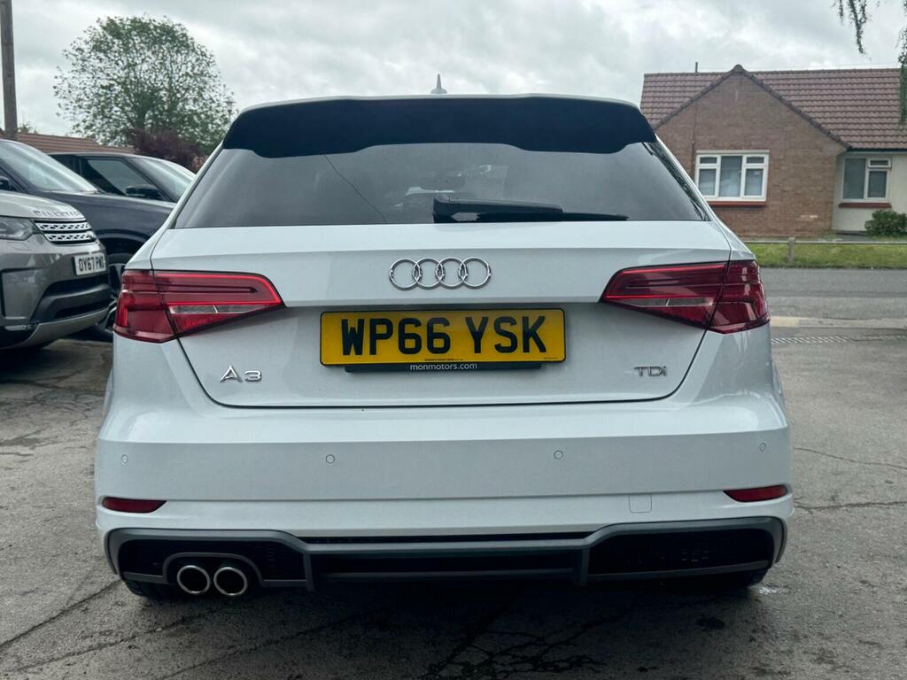 Audi A3 2.0 Tdi S Line Sportback Euro 6 Ss White #6
