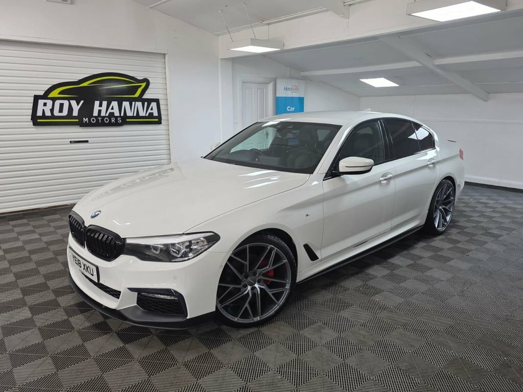 BMW 5 Series 2.0 520D M Sport Saloon Xdrive Eur YE18XKU White #2