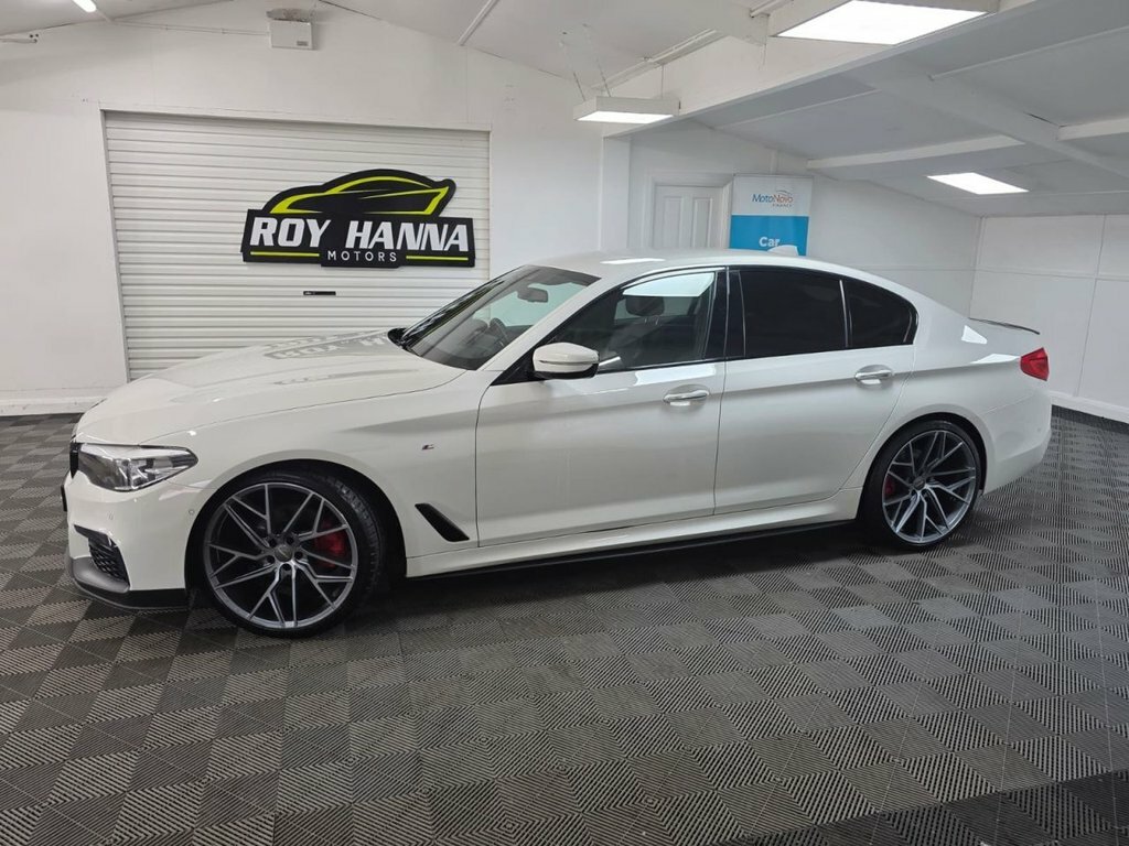 BMW 5 Series 2.0 520D M Sport Saloon Xdrive Eur YE18XKU White #3