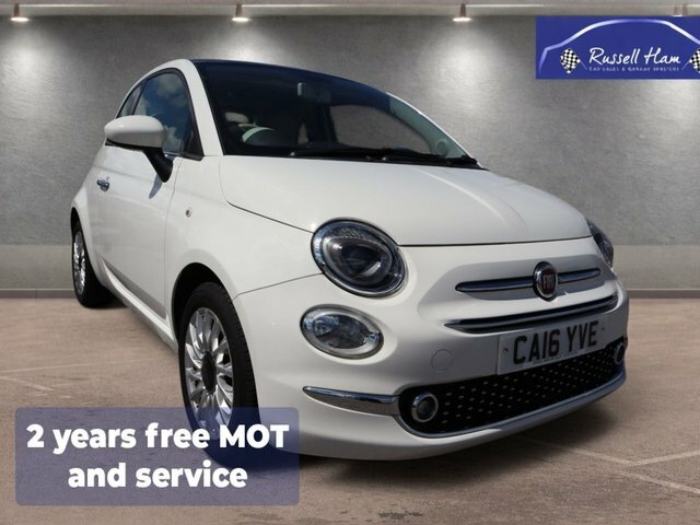 Fiat 500 1.2 Lounge Hatchback Euro 6 Ss White