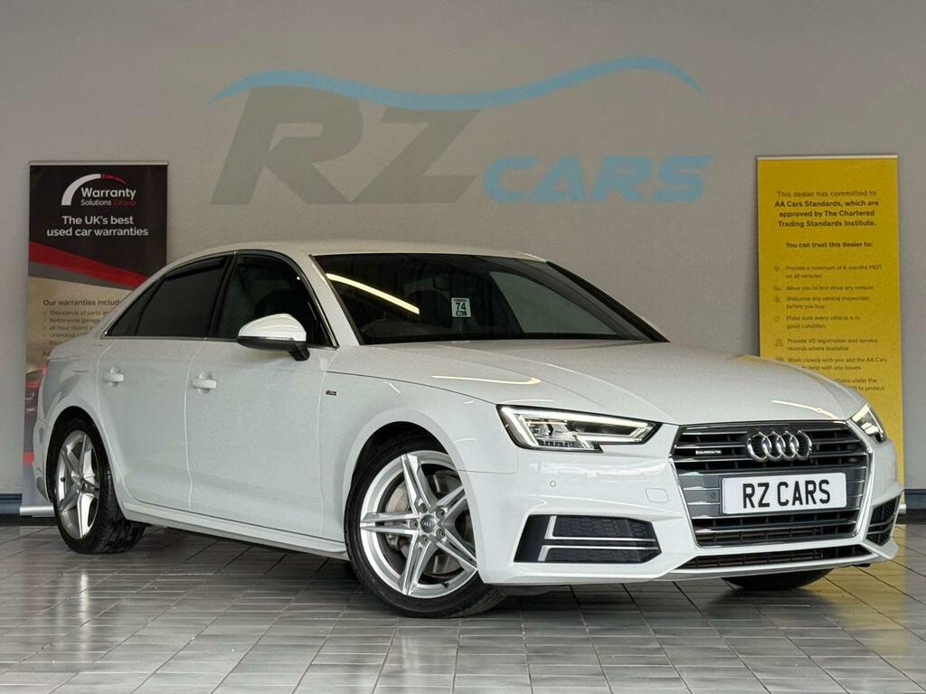 Audi A4 2.0 Tfsi S Line S Tronic Quattro Euro 6 Ss White