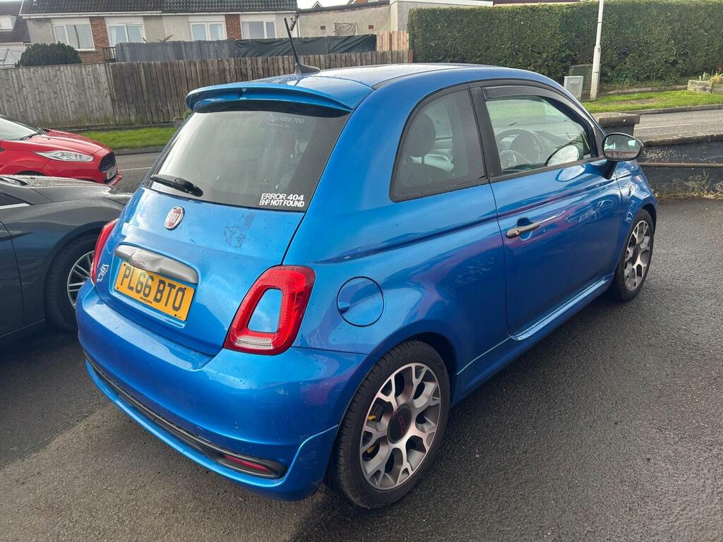 Fiat 500 Hatchback 1.2 S Euro 6 Ss 201666 PL66BTO Blue #2