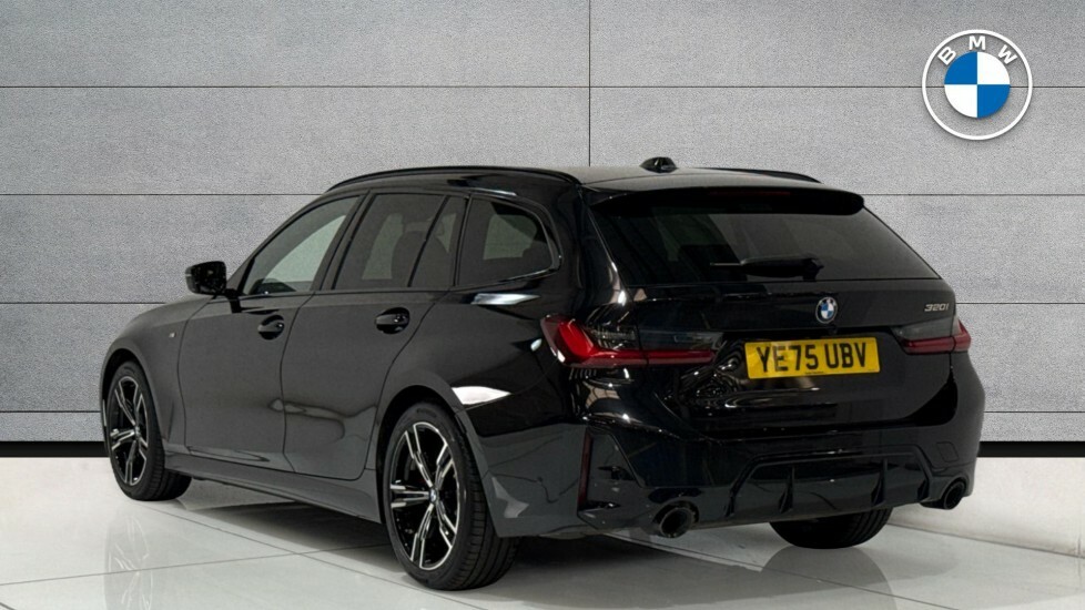 BMW 3 Series 320I M Sport Touring YE75UBV Black #3