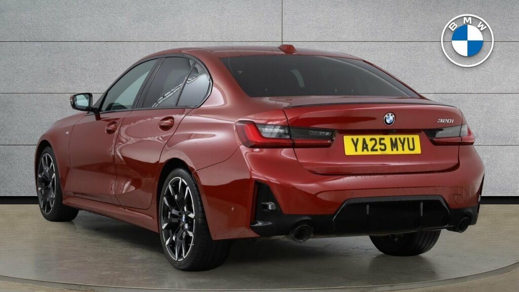 BMW 3 Series 320I M Sport Saloon YA25MYU Red #3