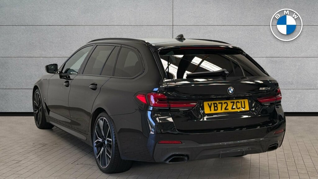 BMW 5 Series 520D M Sport Touring YB72ZCU Black #3