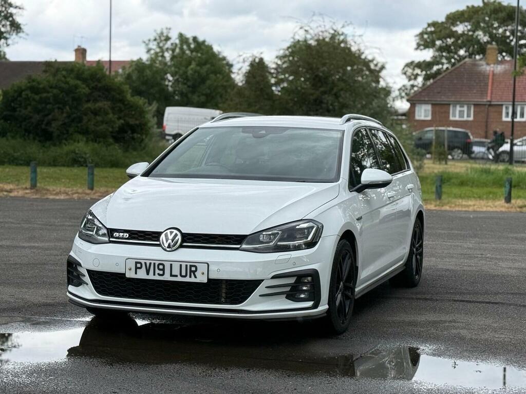 Volkswagen Golf Estate 2.0 Tdi Gtd Blueline Dsg Euro 6 Ss PV19LUR White #3