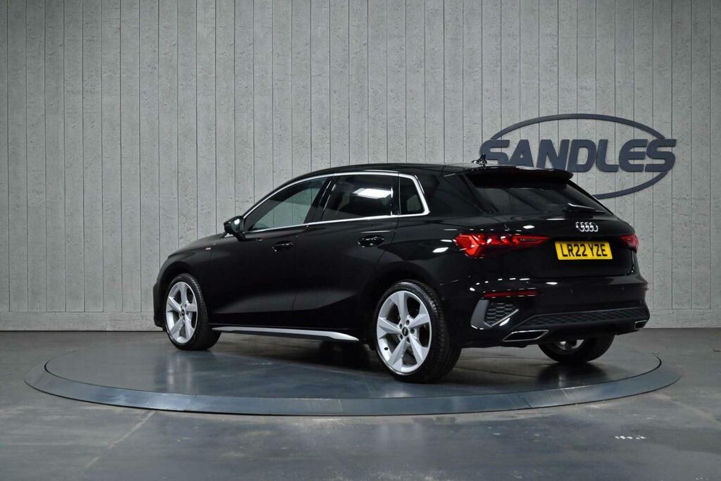 Audi A3 1.0 Tfsi 30 S Line Sportback S Tronic Euro 6 Ss LR22YZE Black #3