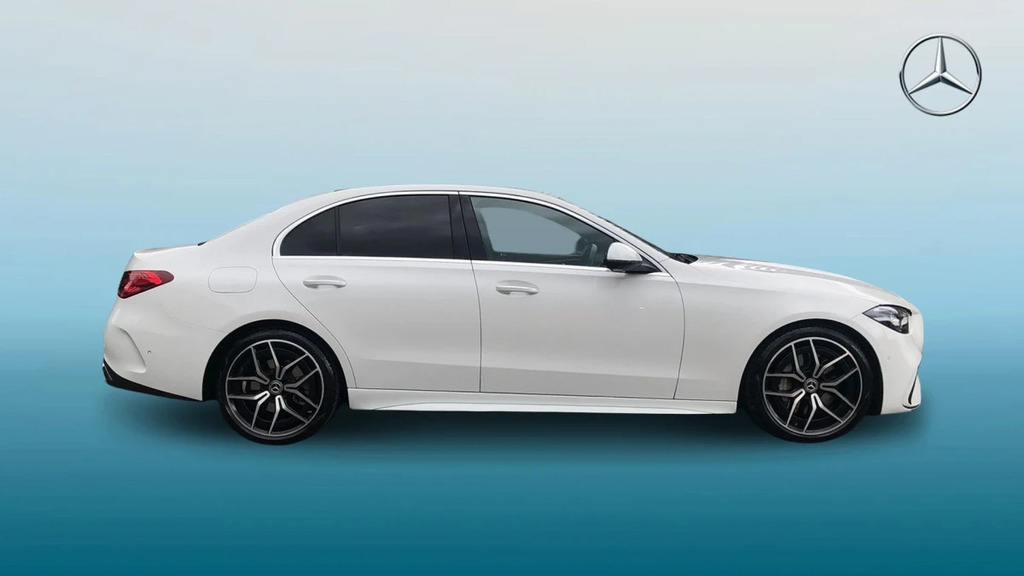 Mercedes-Benz C Class C 200 Amg Line Prem Mhe White #4