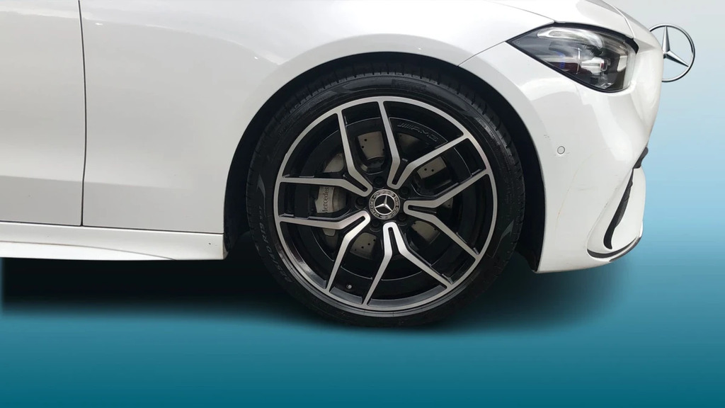 Mercedes-Benz C Class C 200 Amg Line Prem Mhe White #5