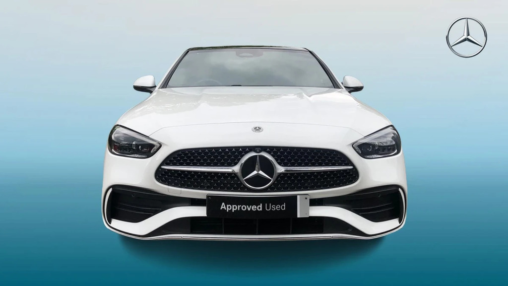 Mercedes-Benz C Class C 200 Amg Line Prem Mhe White #6