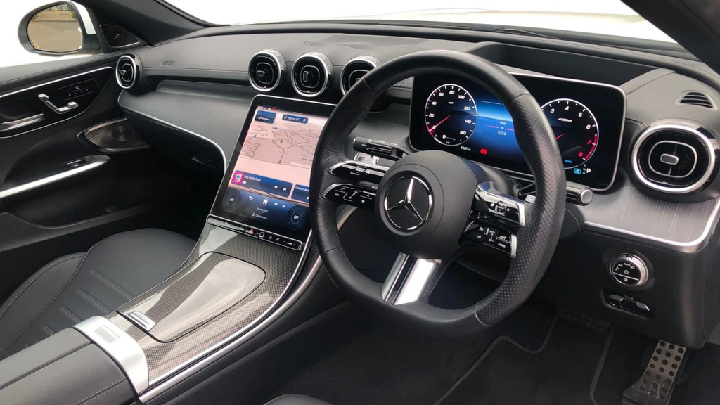 Mercedes-Benz C Class C 200 Amg Line Prem Mhe White #3
