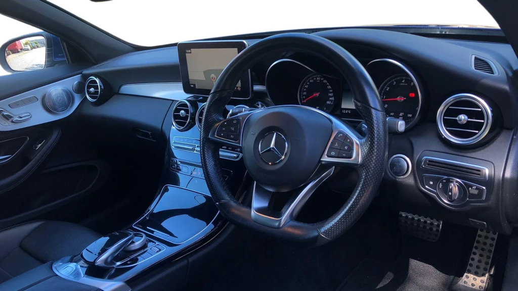 Mercedes-Benz C Class C 200 Amg Line Premium RF67VYD Blue #3