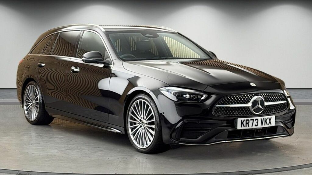 Mercedes-Benz C Class 1.5 C200h Mhev Amg Line Premium Estate Petro Black