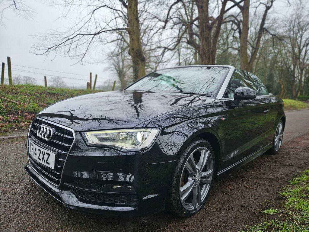 Audi A3 Cabriolet Convertible 2.0 Tdi S Line Euro 6 Ss 2014 Black #4