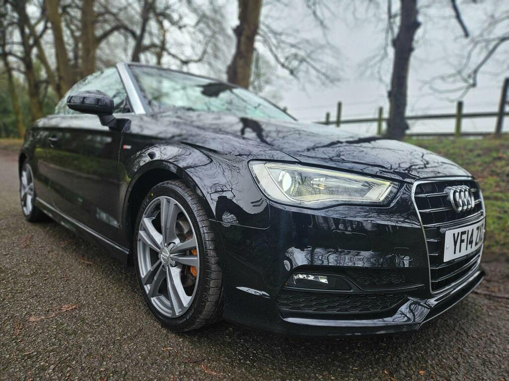 Audi A3 Cabriolet Convertible 2.0 Tdi S Line Euro 6 Ss 2014 Black