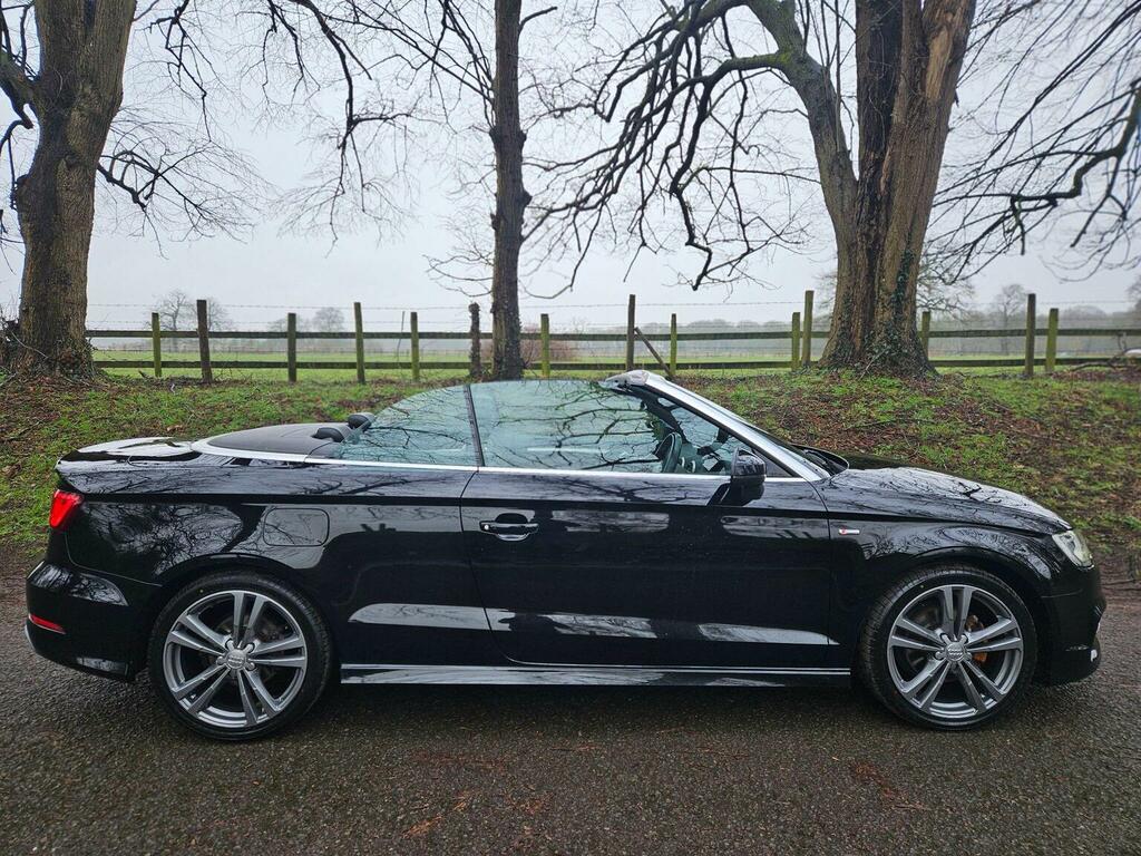Audi A3 Cabriolet Convertible 2.0 Tdi S Line Euro 6 Ss 2014 Black #2