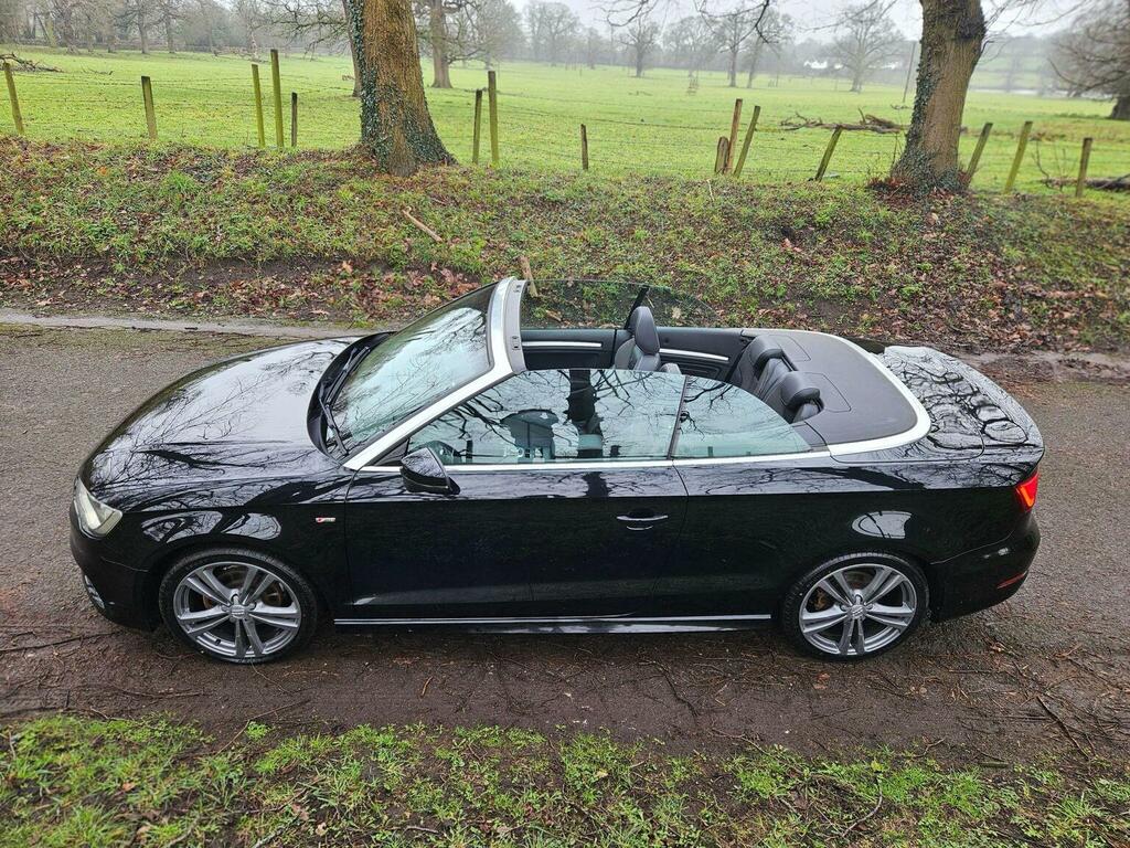 Audi A3 Cabriolet Convertible 2.0 Tdi S Line Euro 6 Ss 2014 Black #5