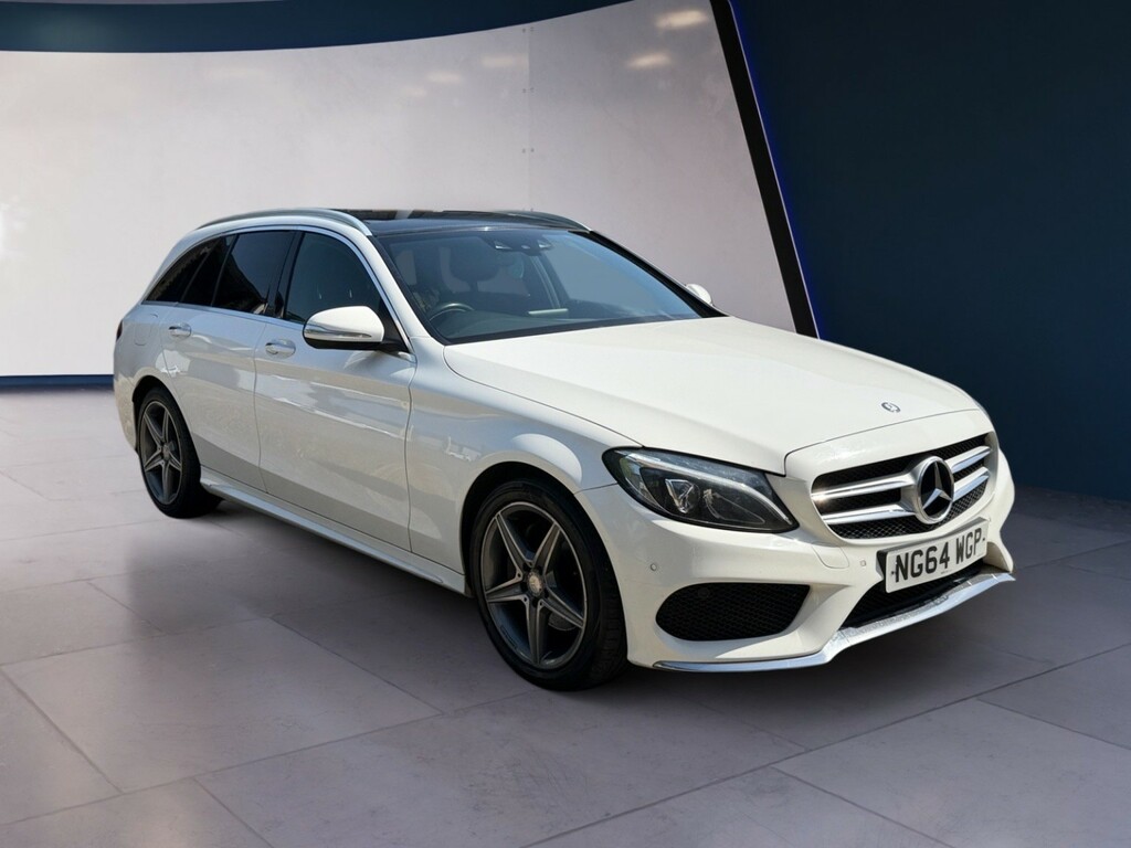 Mercedes-Benz C Class Estate 2.1 C220 Bluetec Amg Line 201464 White