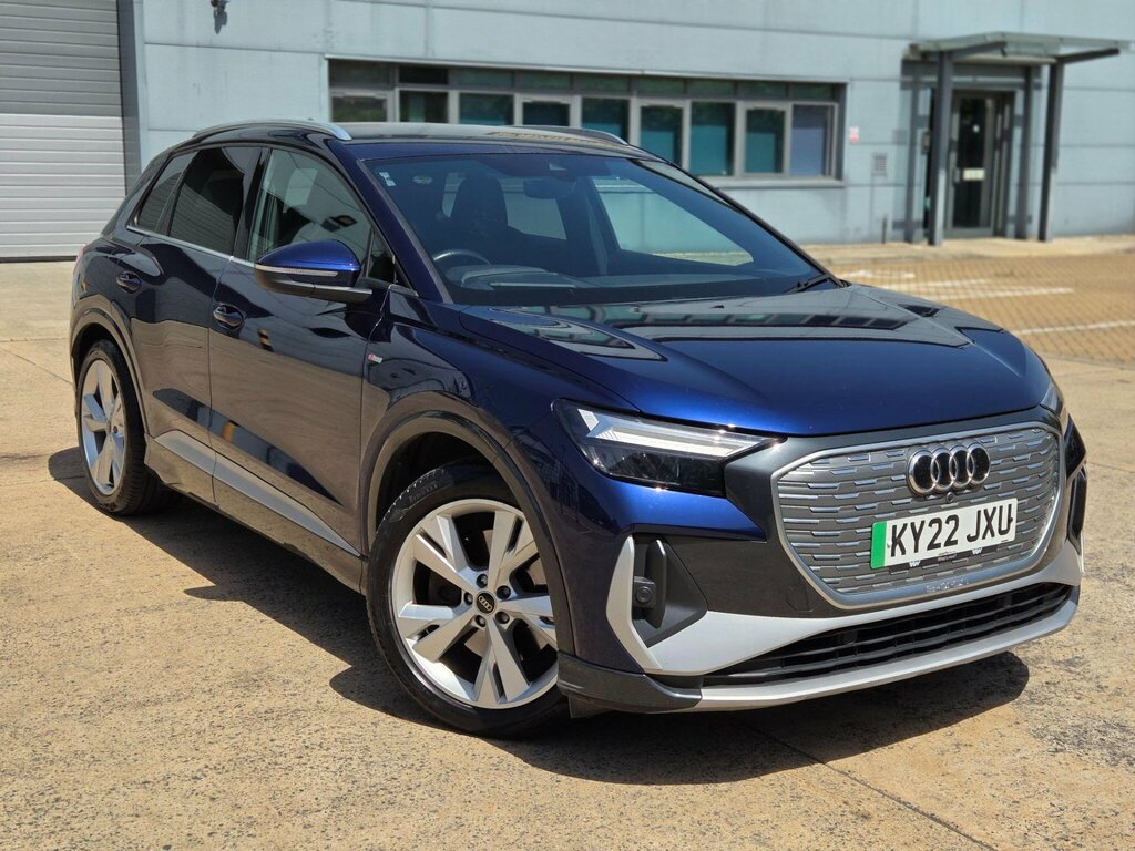 Audi Q4 E Tron 40 S Line 82Kwh KY22JXU Blue #5