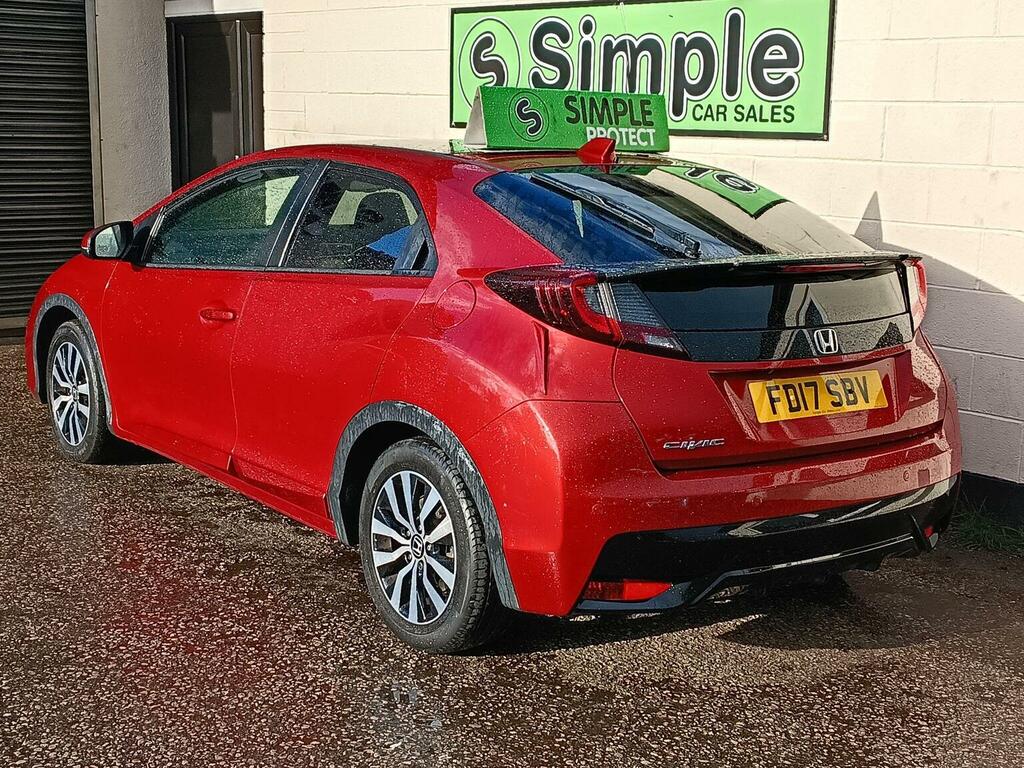 Honda Civic Hatchback 1.6 I-dtec Sr Euro 5 Ss 201717 FD17SBV Red #3