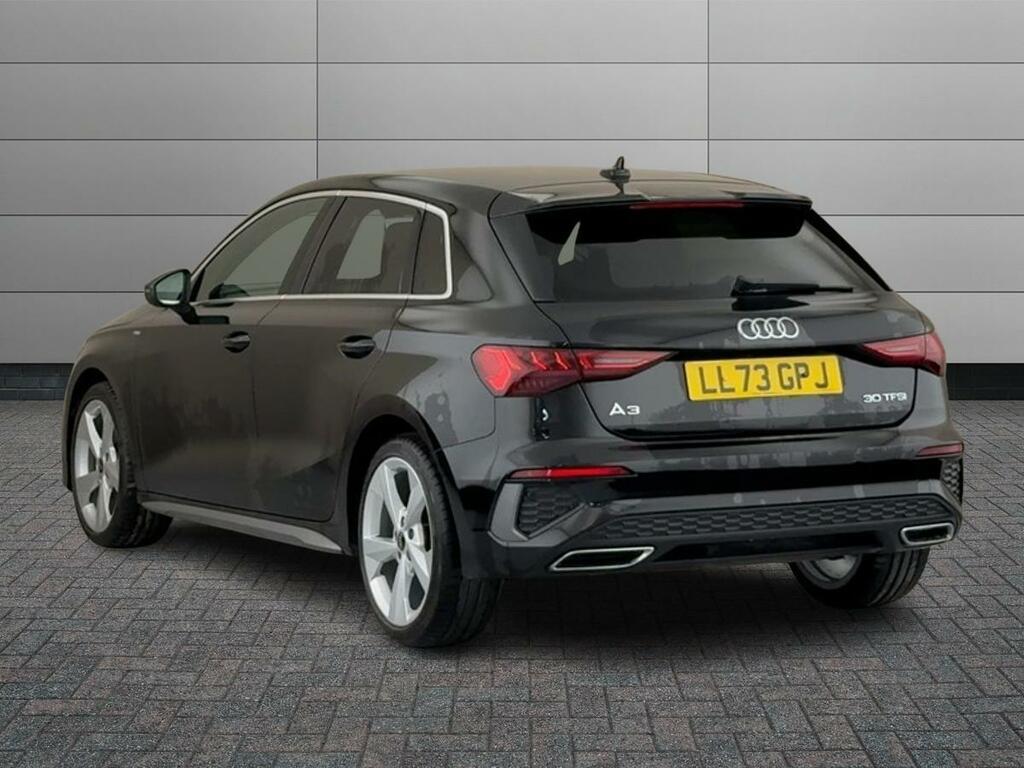 Audi A3 1.0 Tfsi 30 S Line Sportback Euro 6 Ss LL73GPJ Black #2